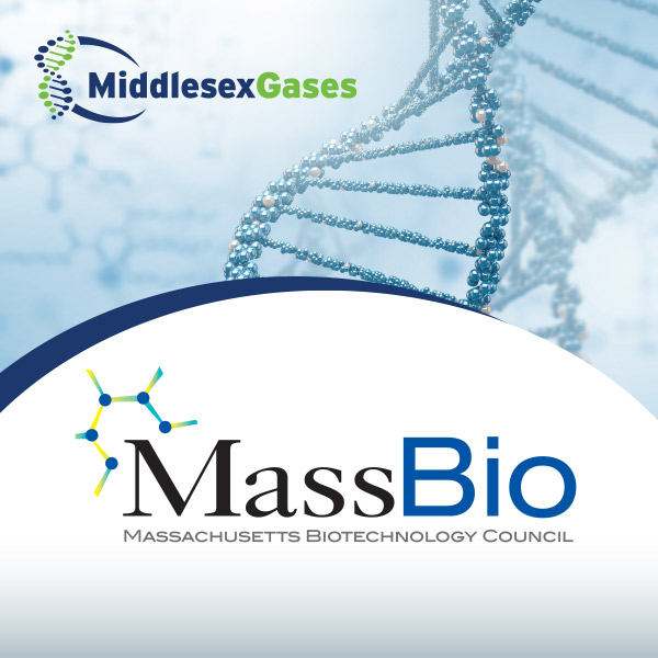 A photo of the logo for MassBio and Middlesex gases
