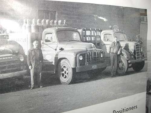 Image of gas trucks from the 1950s and 60s