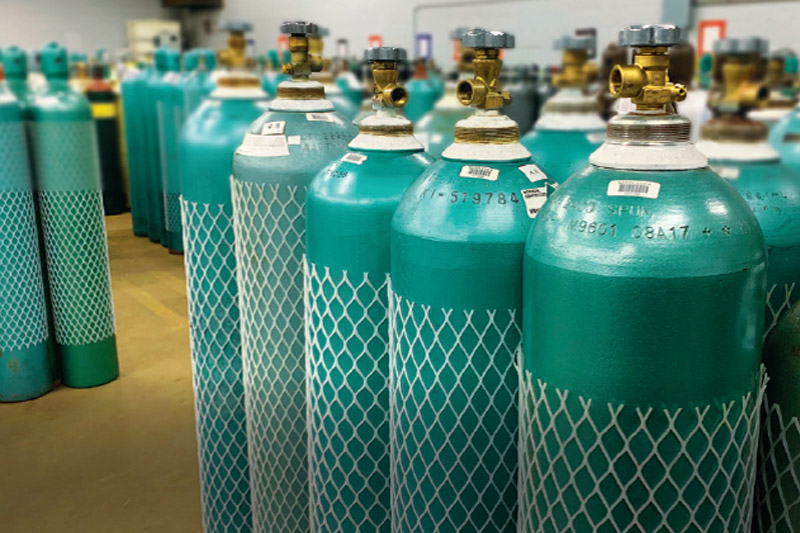 A photo of teal cannisters
