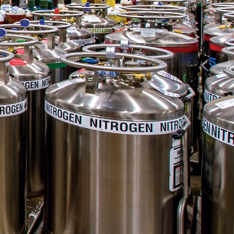 A photo of nitrogen tanks