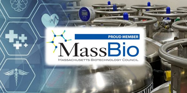 A photo of the MassBio logo on top of background