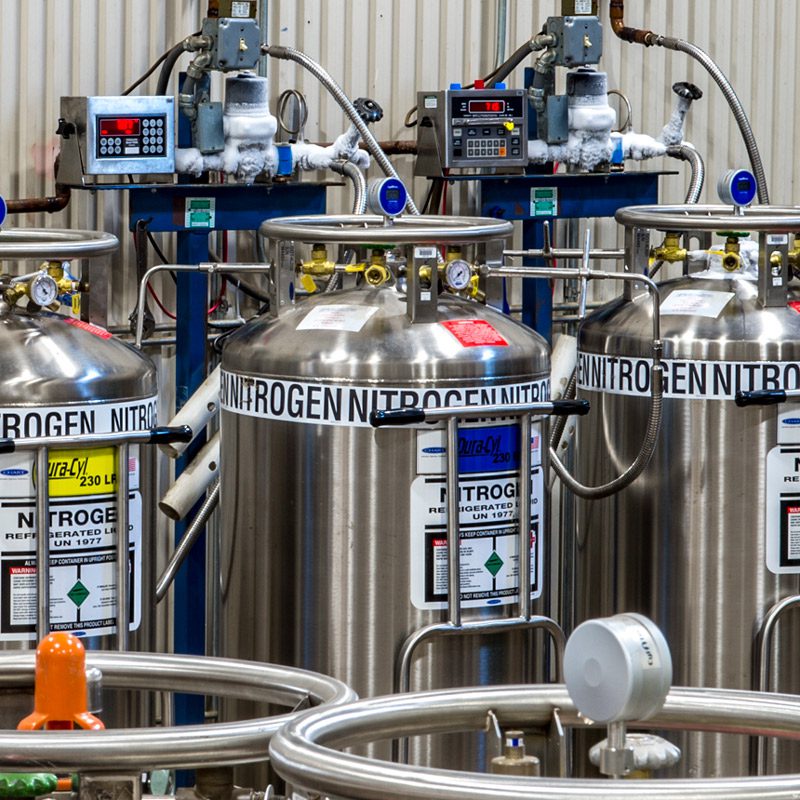 A photo of nitrogen tanks