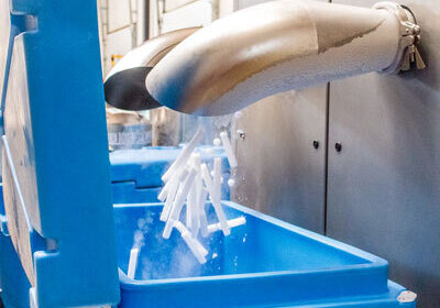 Photo of dry ice manufacturing, used for blog post 'New Dry Ice Manufacturing Ability'