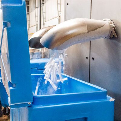 Photo of dry ice manufacturing, used for blog post 'New Dry Ice Manufacturing Ability'