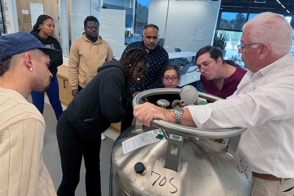 Image of gas cylinder safety training for the next generation of life sciences workers