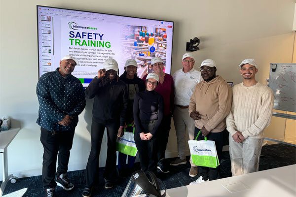 Image of gas cylinder safety training for future life sciences workers