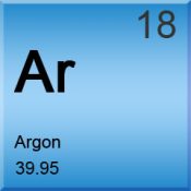 A photo of the element, Argon